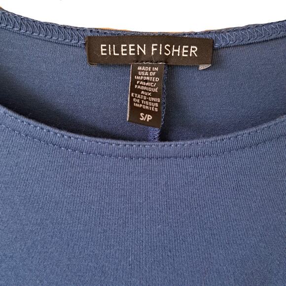 Eileen Fisher Blue Long Sleeve Swingy Tunic Top Size Small - Picture 4 of 7